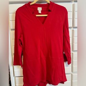 Chico’s red blouse